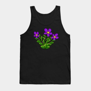 floral pattern fower tendril blossom blooms flower meadow Tank Top